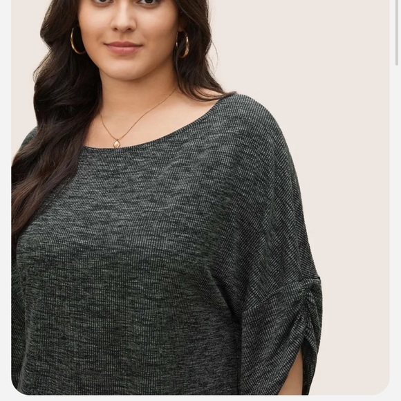 BloomChic Boat Neck Gathered Dolman Sleeve T-shirt XL us 14-16 - Picture 4 of 6